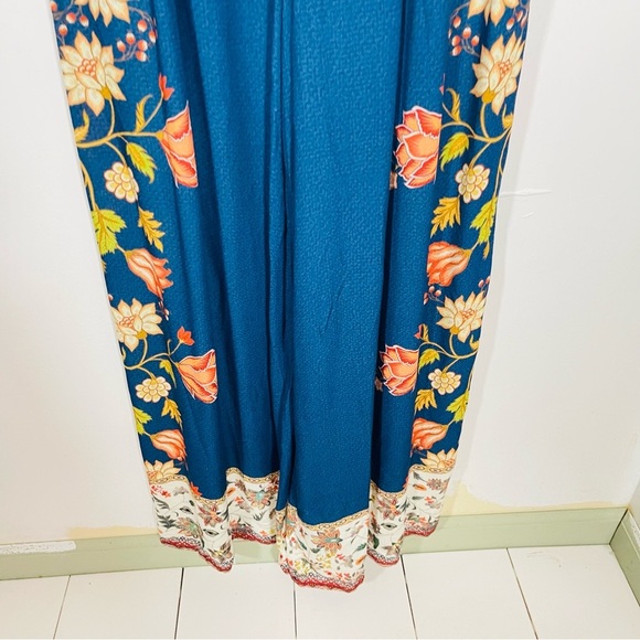 NEW Farm Rio for Anthropologie Dollis Floral Jumpsuit Bohemian Tropical Size XS - Picture 8 of 12